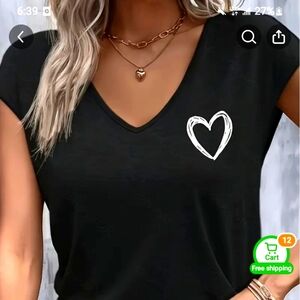 Heart Print Tshirt